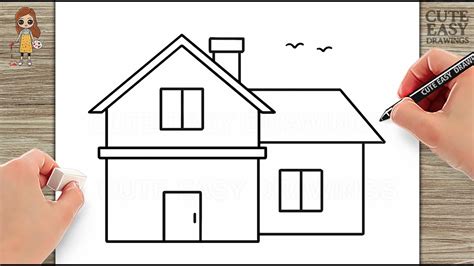 How To Draw A House Easy Step By Step Youtube