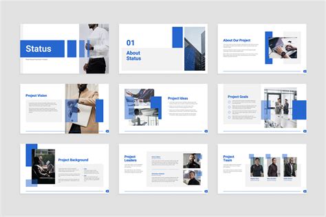 Project Review Powerpoint Presentation Template Graphue