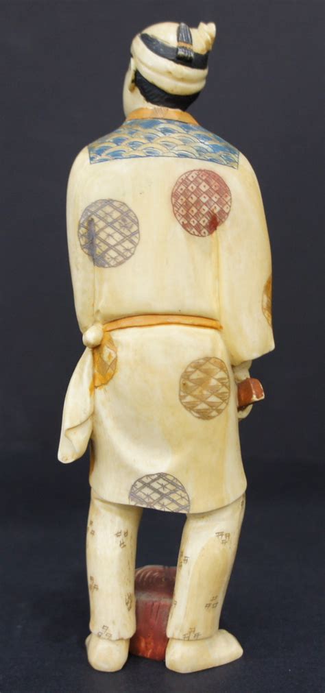 Japanese Ivory Figurine Of Carpenter