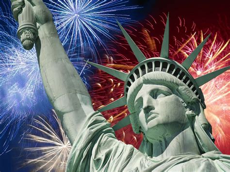 Lady Liberty Fireworks Papel De Parede And Planos De Fundo X Id Wallpaper