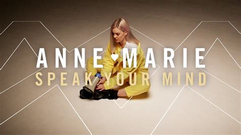 Anne Marie Právě Vydala Album Speak Your Mind Youtube