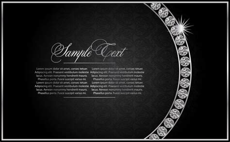 Decorative Background Black White Luxury Sparkling Diamond Gems Vectors