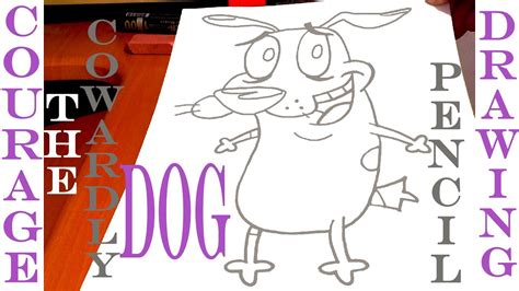 How To Draw Courage The Cowardly Dog Easy Pencil Mrusegoodart