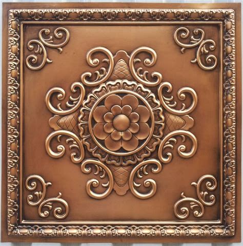 The tile can be used in any room with your wall tile arrangement to provide an. PL08 Faux paint tin 3D antique copper ceiling tiles decor ...