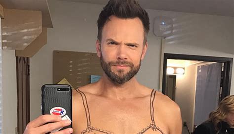 Joel Mchale Goes Shirtless With Drawn On Bra For I Voted Selfie