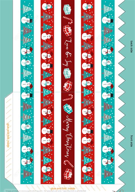 Christmas Treat Bag Template To Print And Cut Out Free Printable