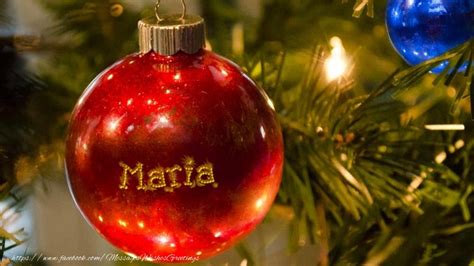 Your Name On Christmass Globe Maria Christmas Decoration Greetings