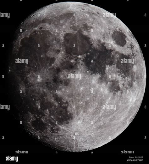 Moon Closeup Showing The Details Of The Lunar Surface Stock Photo Alamy