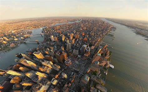 2560x1123 City Urban Cityscape Panoramas Sunset Manhattan New York