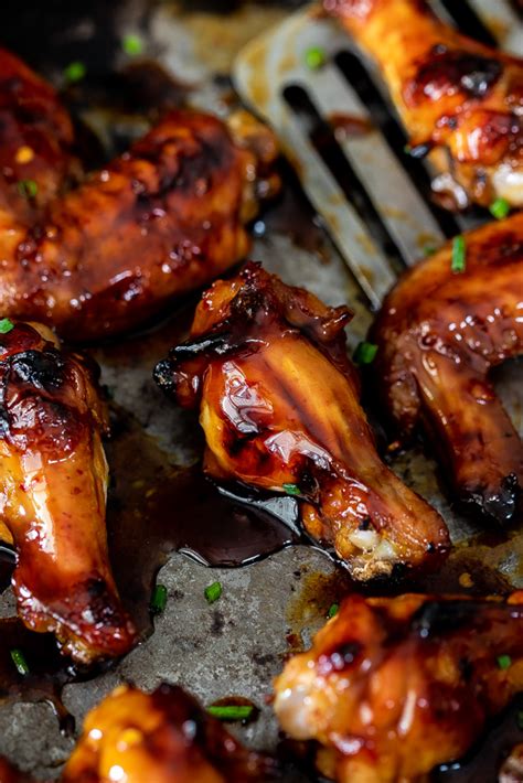 Easy Baked Apricot Sticky Chicken Wings Simply Delicious