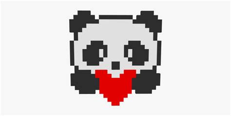 Pixel Art Easy Cute Panda Free Transparent Clipart