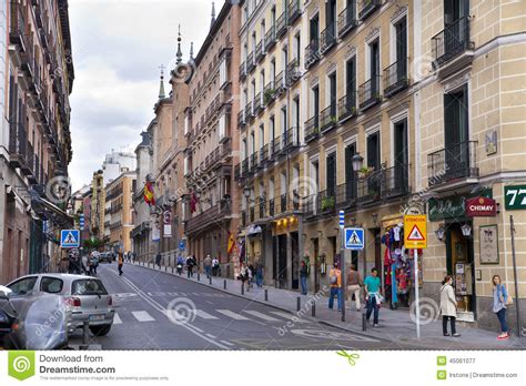 Madrid Spain May 28 2014 Calle Mayor Old Madrid City