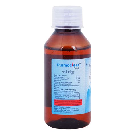 Pulmoclear Syrup 100ml Buy Medicines Online At Best Price From