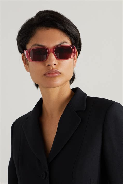 Dior Wil 53mm Rectangular Sunglasses In Pink Red Solid Modesens
