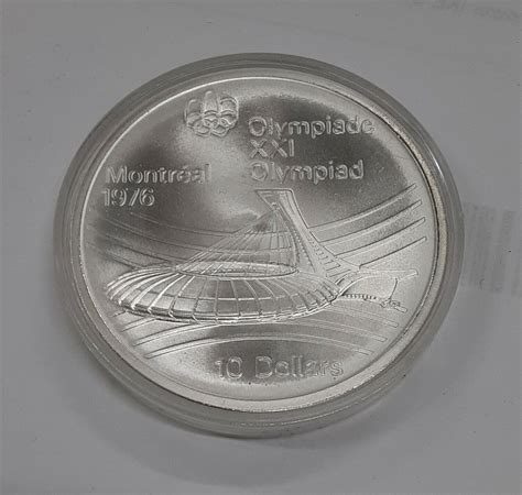 1976 Canada Rcm 10 Dollar 1976 Montreal Olympic Games Bu Silver Coin — Juliancoin