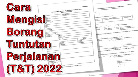 Cara Mengisi Borang Tuntutan Elaun Perjalanan Dalam Negeri T T 2022