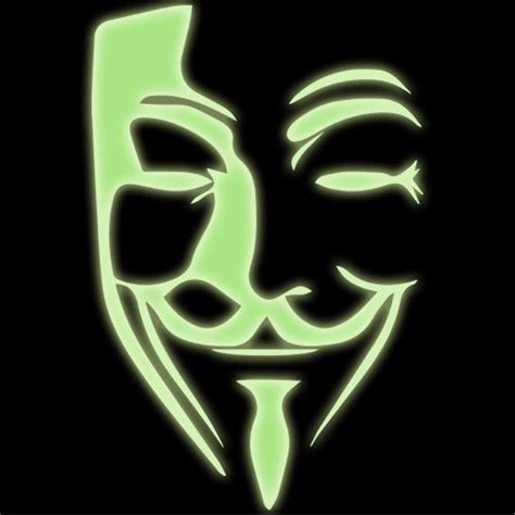 Guy Fawkes Anonymous Mask Decal Sticker Glow In The Dark 8 Inch