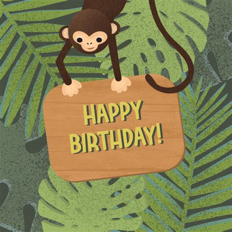 Funny Monkey Birthday Cards Boomf