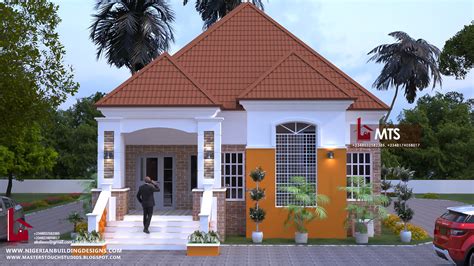 3 bed residential home drawing plan online now. 3 Bedroom Bungalow (RF 3007)