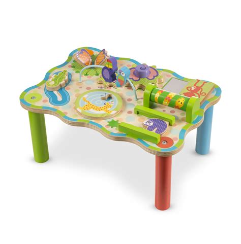 Melissa And Doug Wooden Jungle Activity Table Free Bead Maze Best