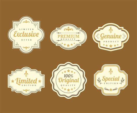 Stylish Vintage Labels Vector Vector Art And Graphics