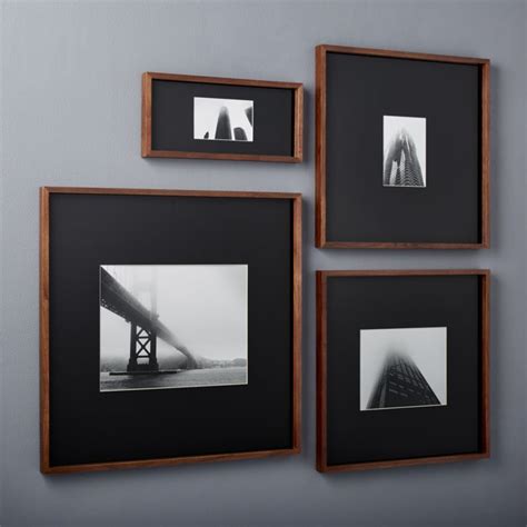 gallery walnut 4x6 picture frame with black mat modern picture frames black picture frames 4