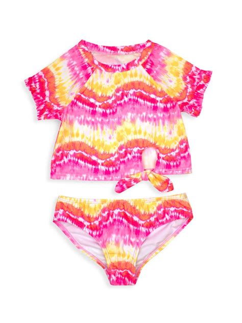 Shop Kate Mack Babys And Little Girls 2 Piece Tie Dye Swimsuit Saks