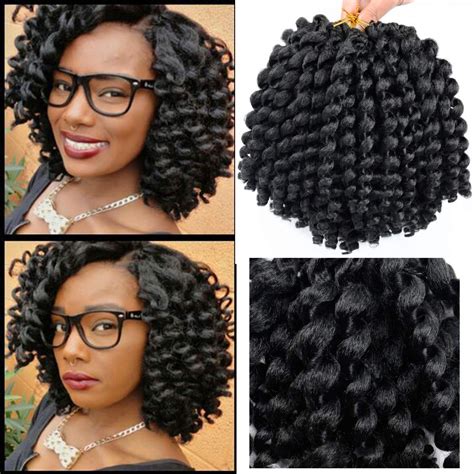 6packs Jamaican Bounce Crochet Hair 8inch Ombre Crochet