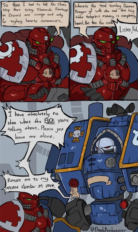 I Wonder How A Dreadnought Would React To Being Woken Up By A Primaris