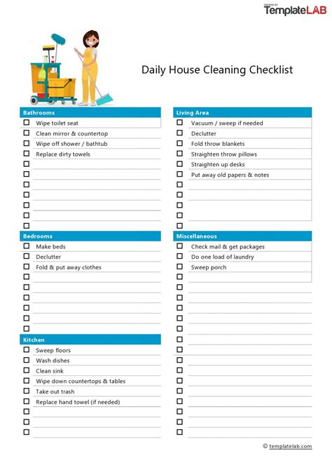 Pdf Professional House Cleaning Checklist Printable 2023 Calendar