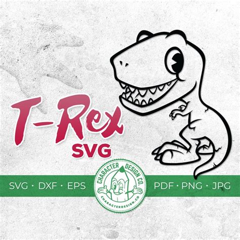 T Rex Svg Dinosaur Cut Files Cricut Silhouette Studio Etsy