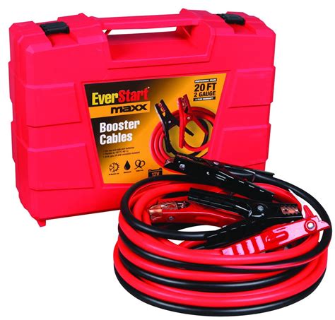 Long Beach Mall 20ft 2 Gauge Booster Cable Battery Jump Start Jumping Heavy Duty Cables Jumper