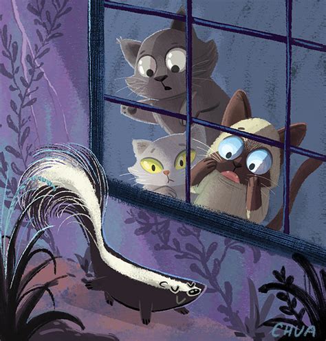Cats And Skunk On Behance