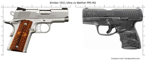 Kimber Ultra Vs Walther Pps M Vs Springfield Ronin Emp Size Comparison Handgun Hero