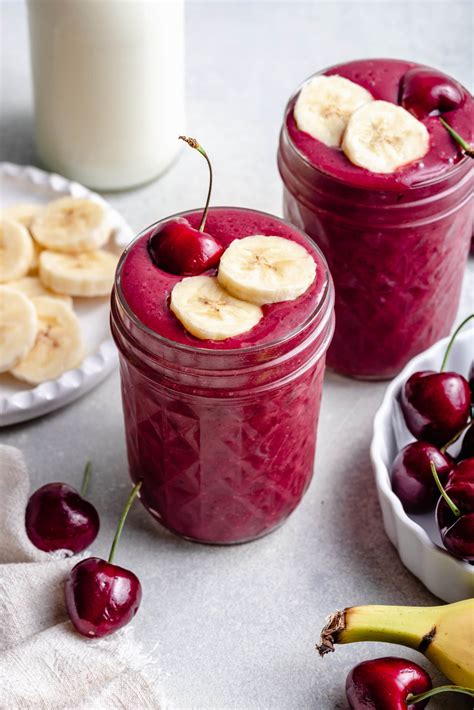 Banana Cherry Smoothie All The Healthy Things