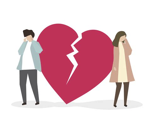Couple With Broken Heart Illustration Download Free Vectors Clipart Graphics And Vector Art