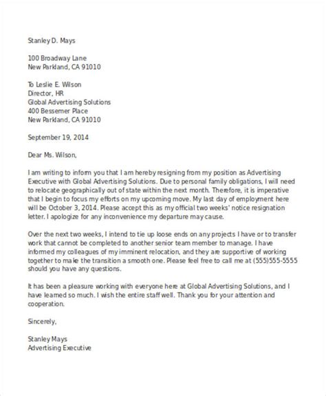 Two Weeks Notice Letter 21 Examples Format Sample Examples