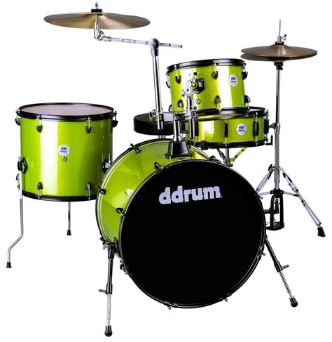 Ddrum D2 Rock Drum Set Colors Lime Sparkle Silver Black Mega