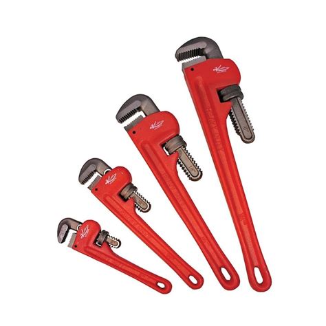 K Tool International 4 Piece 18 In Steel Pipe Wrench Set In The Pipe