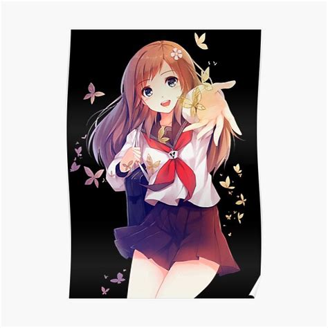Anime Girl Poster For Sale By Artstockings Redbubble