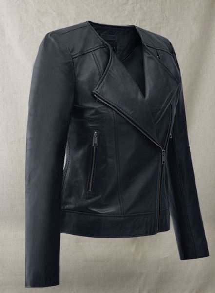 Dark Blue Leather Jacket 237 Leathercult Genuine Custom Leather