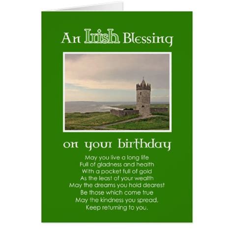 An Irish Blessing Birthday Custom Photo Card Zazzle