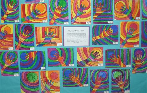 Art With Mrs Hurley Warm And Cool Hands Third Grade Art