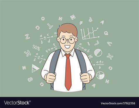 Back To School And Happy Education Concept Vector Image