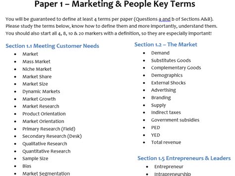 As Business Key Terms Teaching Resources