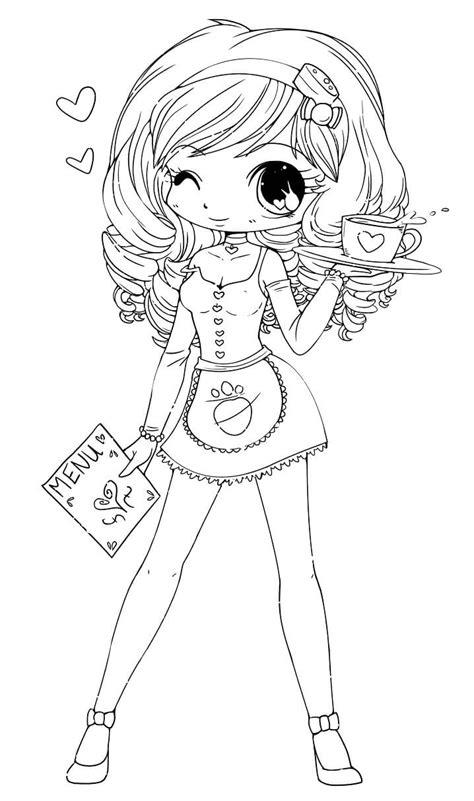 Kawaii Girl Coloring Pages For Kids Coloring Pages