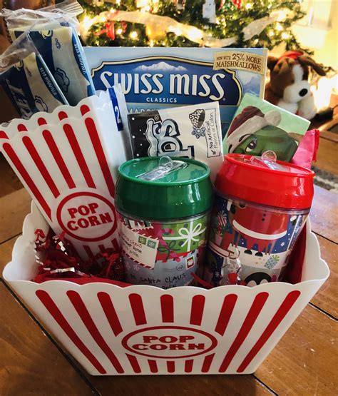 Homemade Dollar Tree Movie Night Gift Basket Movie Night Gift Movie