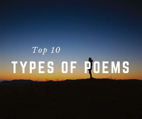 Top 10 Types Of Poems Forms Or Formats Every Writer