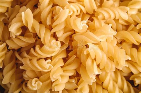 Raw Wheat Golden Spiral Pasta Texture Stock Image Image Of Organic