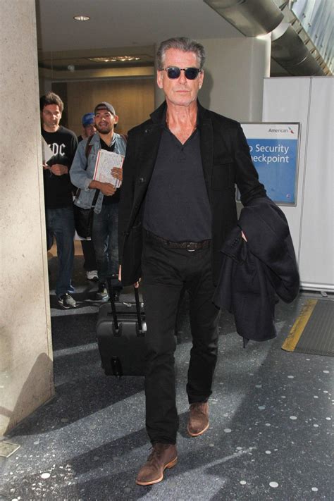 pierce brosnan nails airport style time and time again in 2021 men style tips older mens